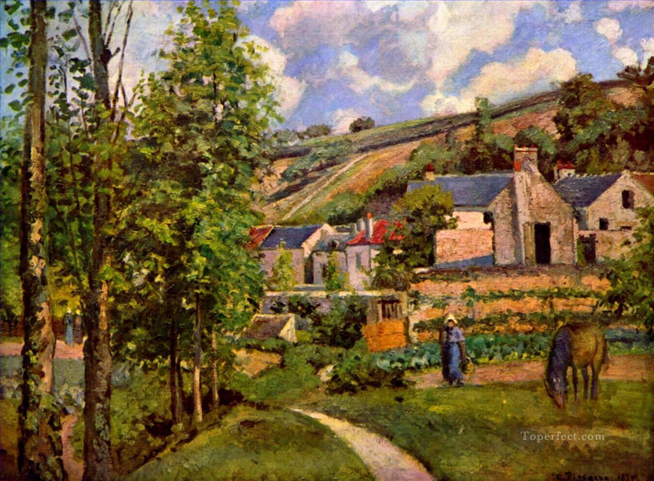 the hermitage at pontoise 1874 Camille Pissarro Oil Paintings